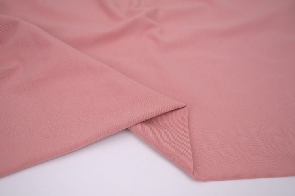 Single Jersey Knit Cotton Spandex Fabric - Blush Pink