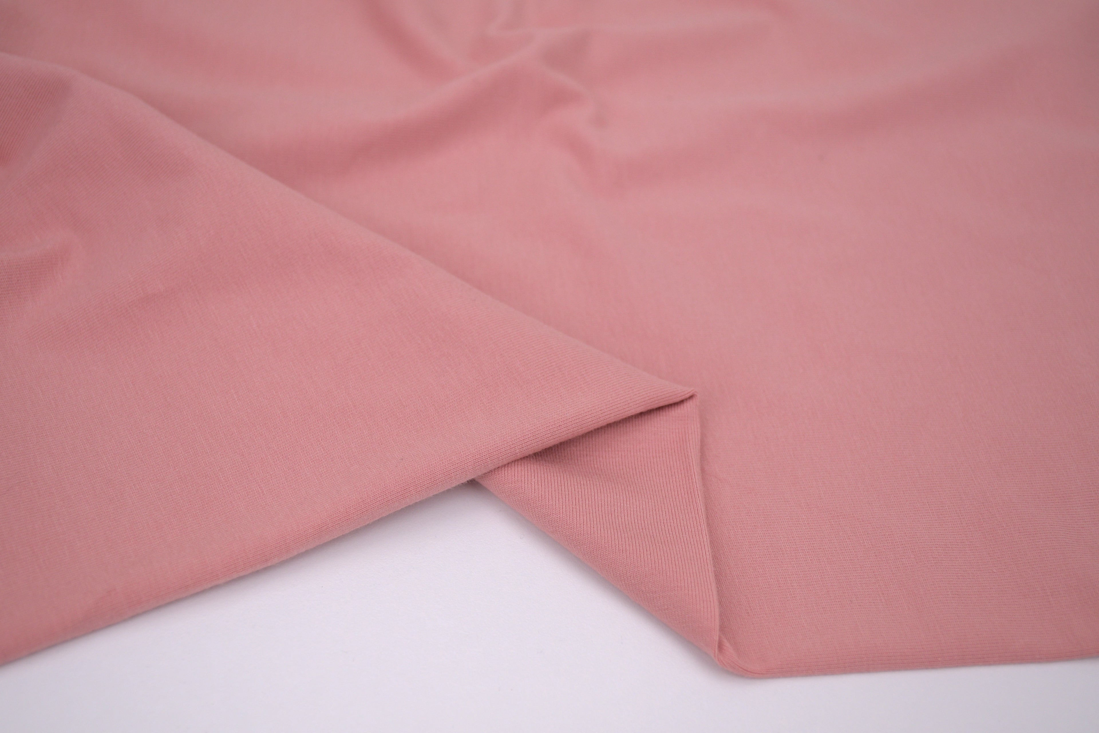 Single Jersey Knit Cotton Spandex Fabric - Blush Pink