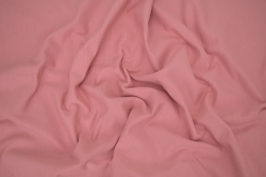 Single Jersey Knit Cotton Spandex Fabric - Blush Pink