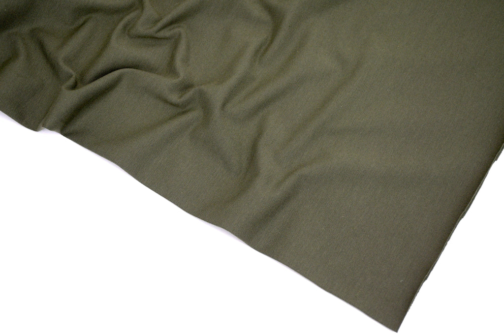 Single Jersey Knit Cotton Spandex Fabric - Green Tea