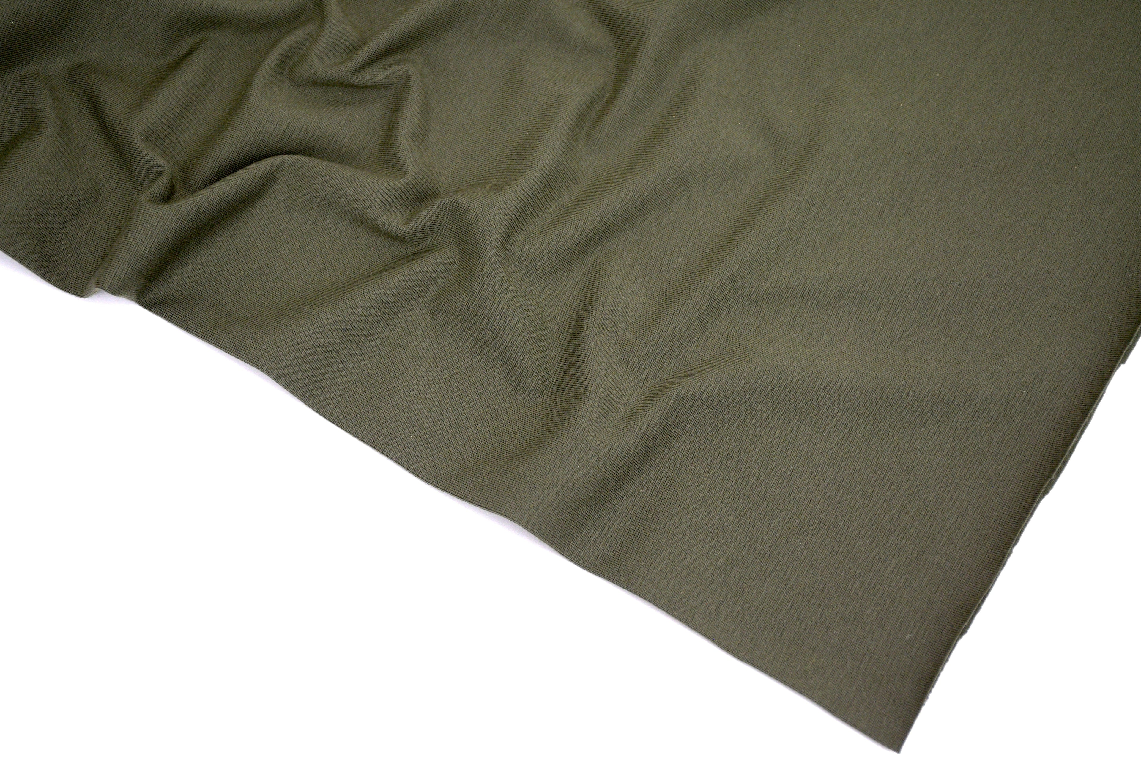 Single Jersey Knit Cotton Spandex Fabric - Green Tea