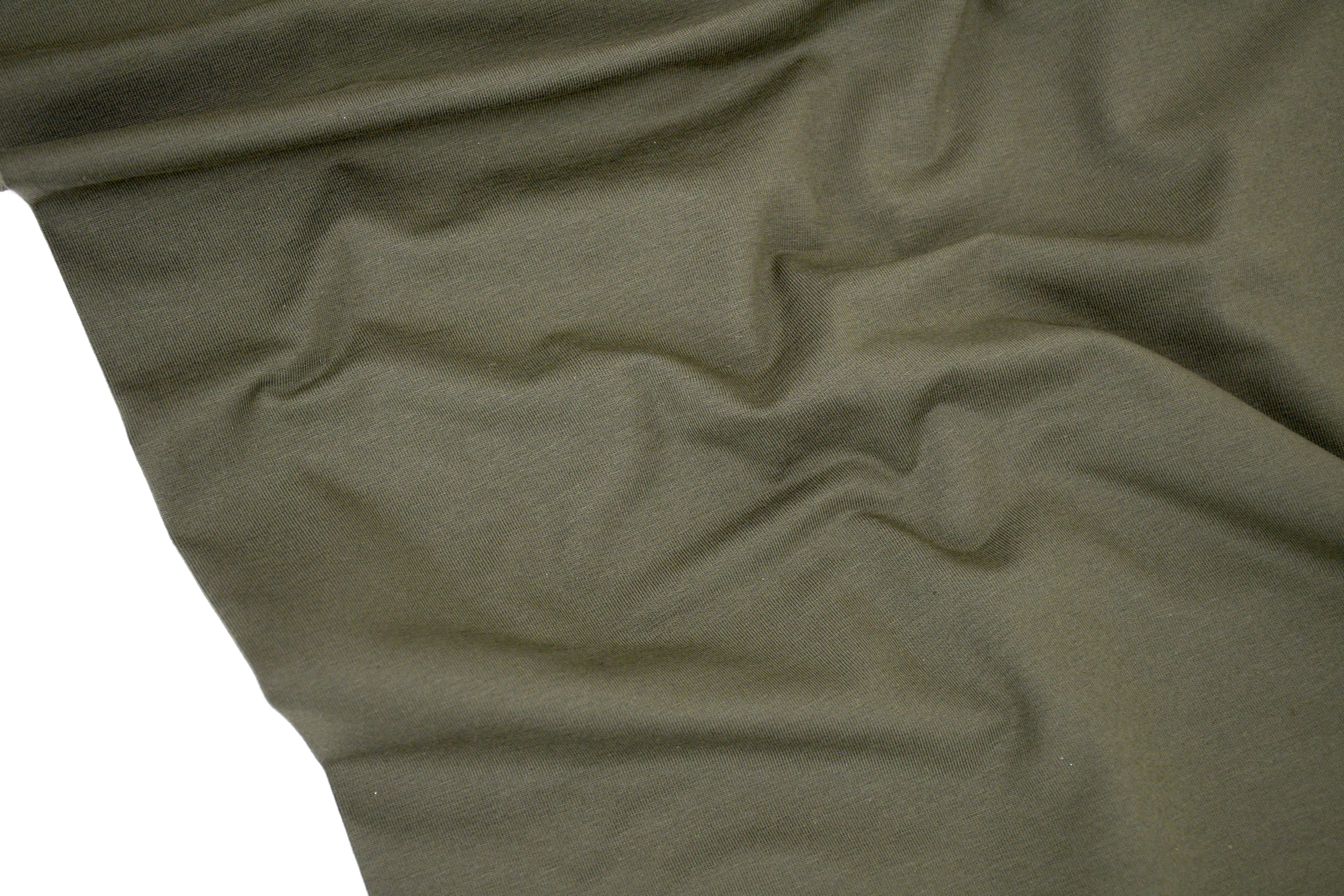 Single Jersey Knit Cotton Spandex Fabric - Green Tea