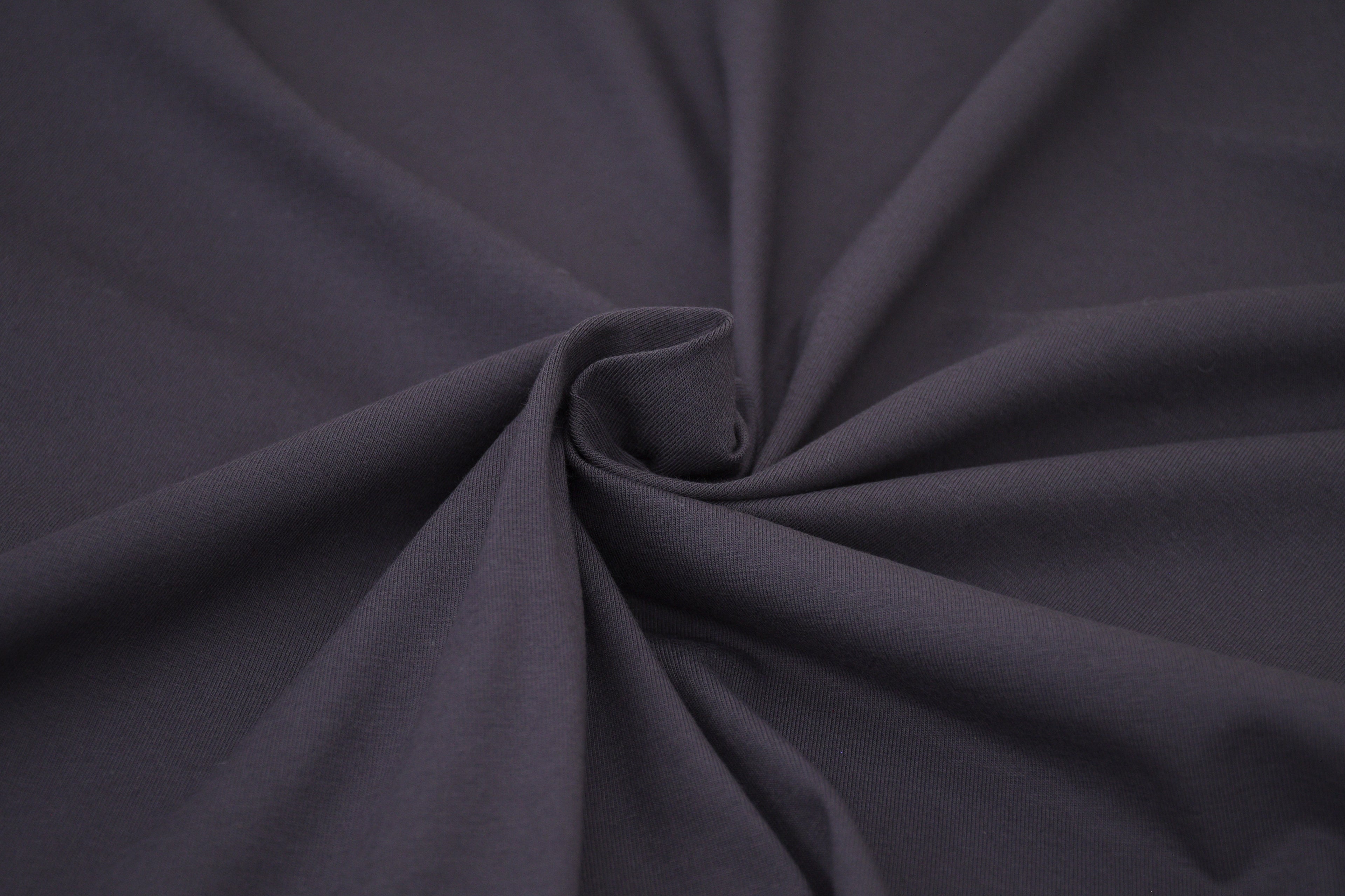 Single Jersey Knit Cotton Spandex Fabric - Charcoal