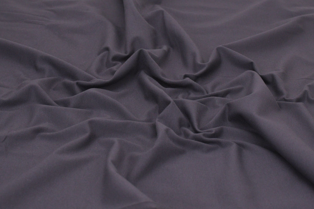 Single Jersey Knit Cotton Spandex Fabric - Charcoal
