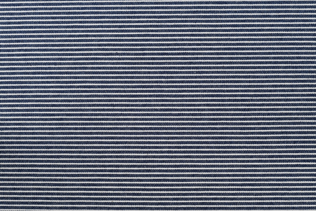 Denim rayé hickory 8 oz – Bleu acier