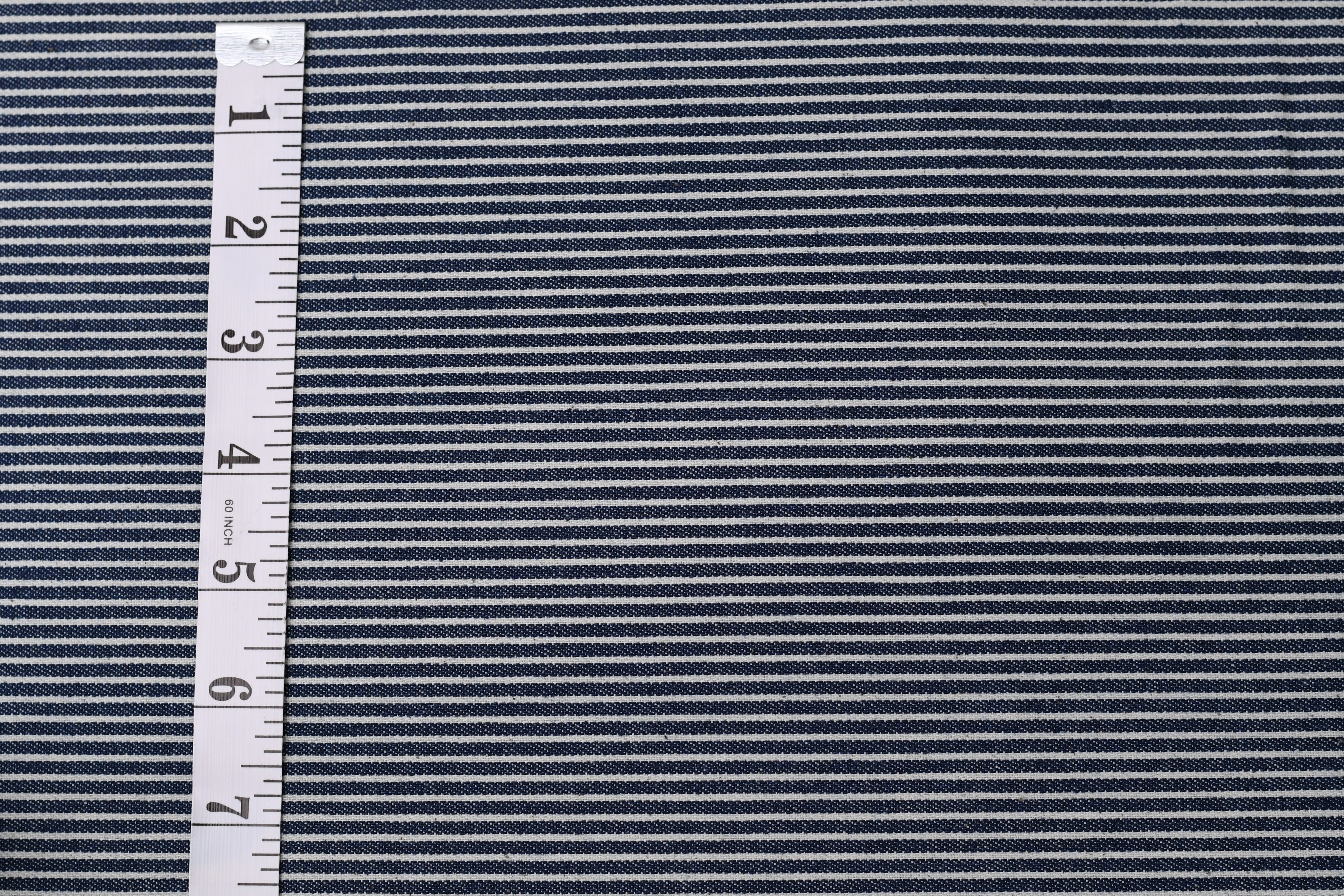 Denim rayé hickory 8 oz – Bleu acier