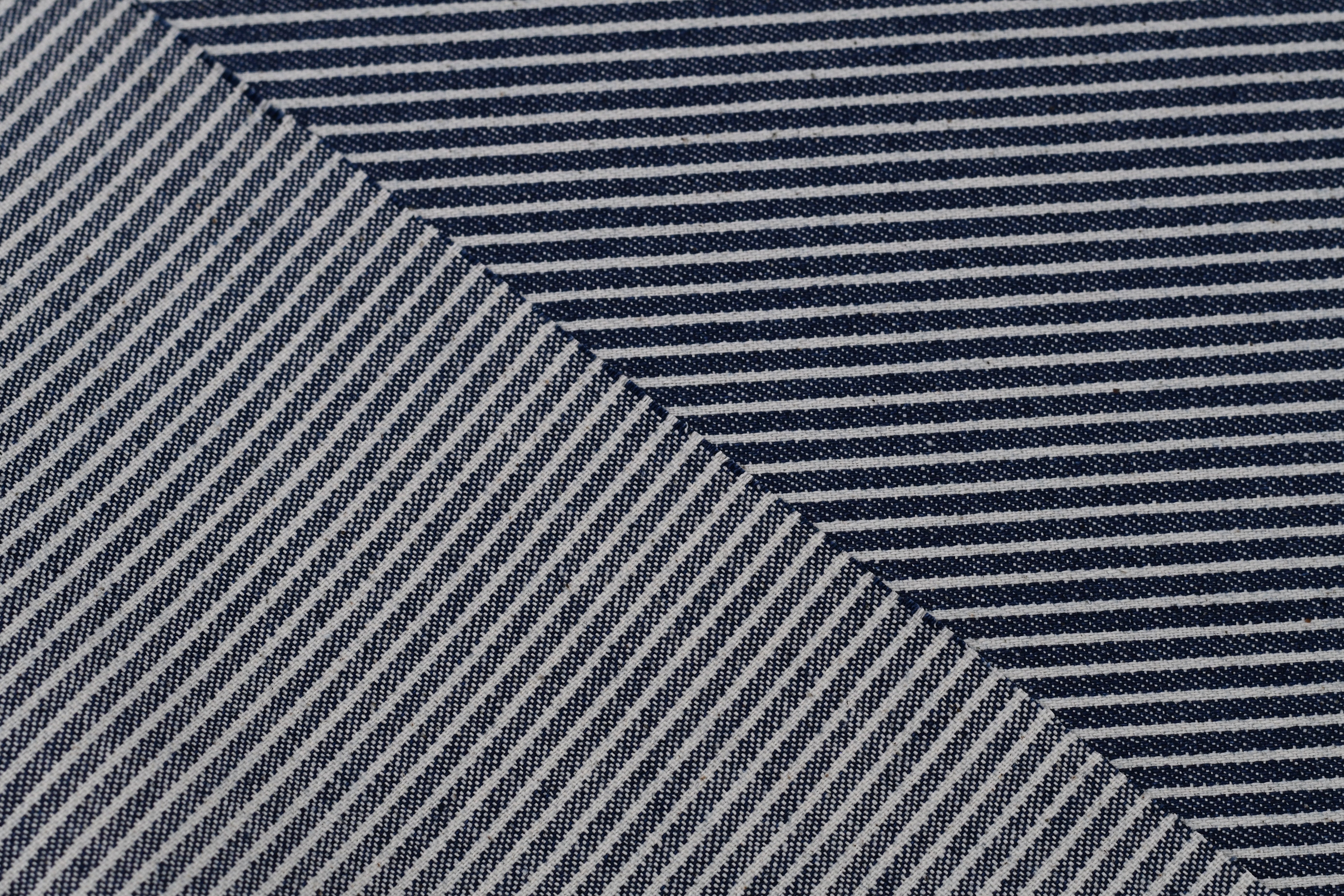 8oz Hickory Stripe Denim – Steel Blue – Frontier Fabrics