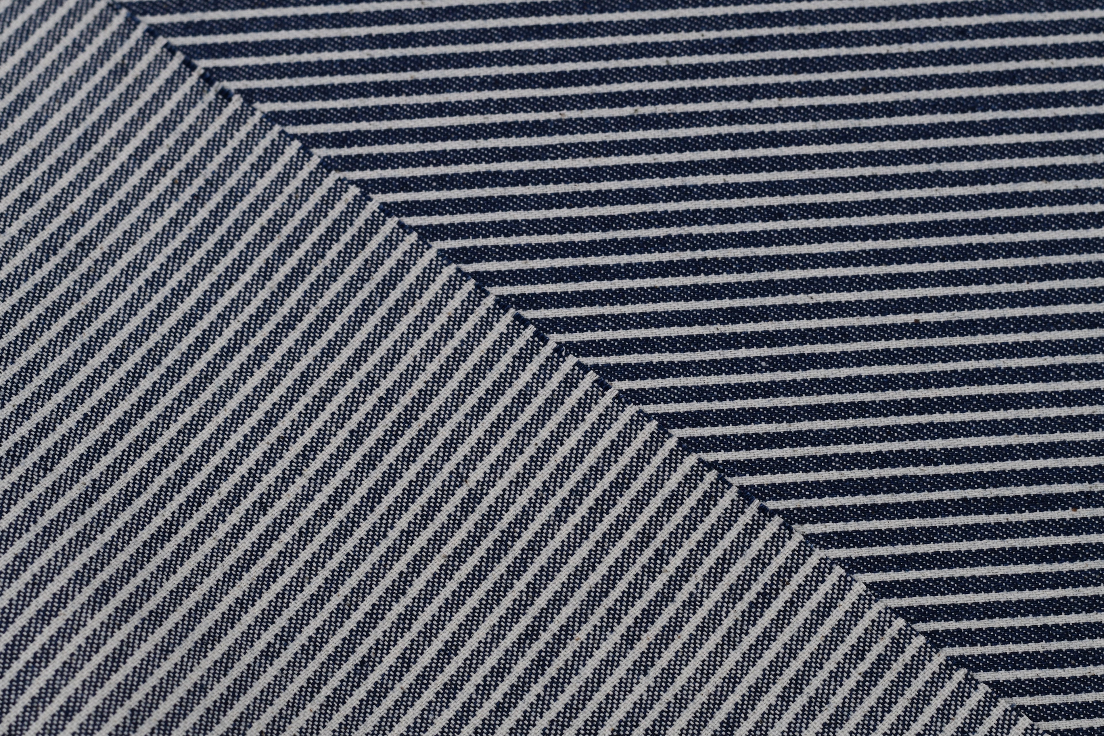 8oz Hickory Stripe Denim – Steel Blue