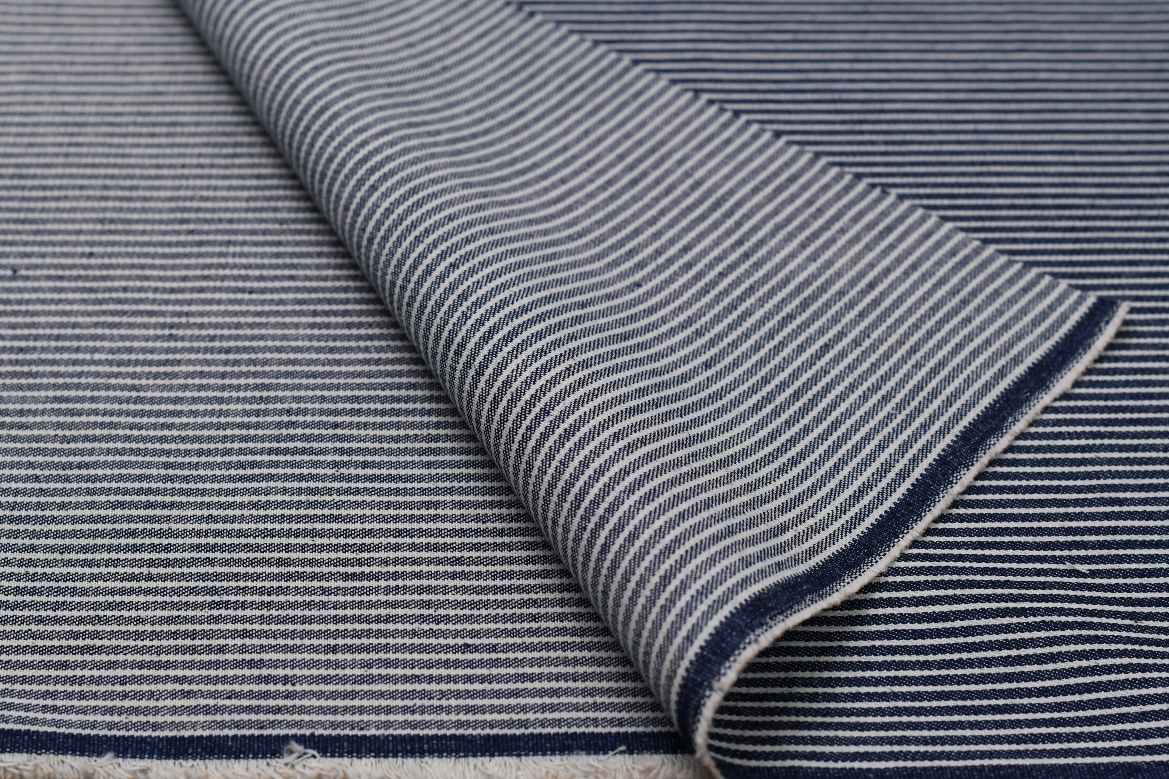 8oz Hickory Stripe Denim – Steel Blue