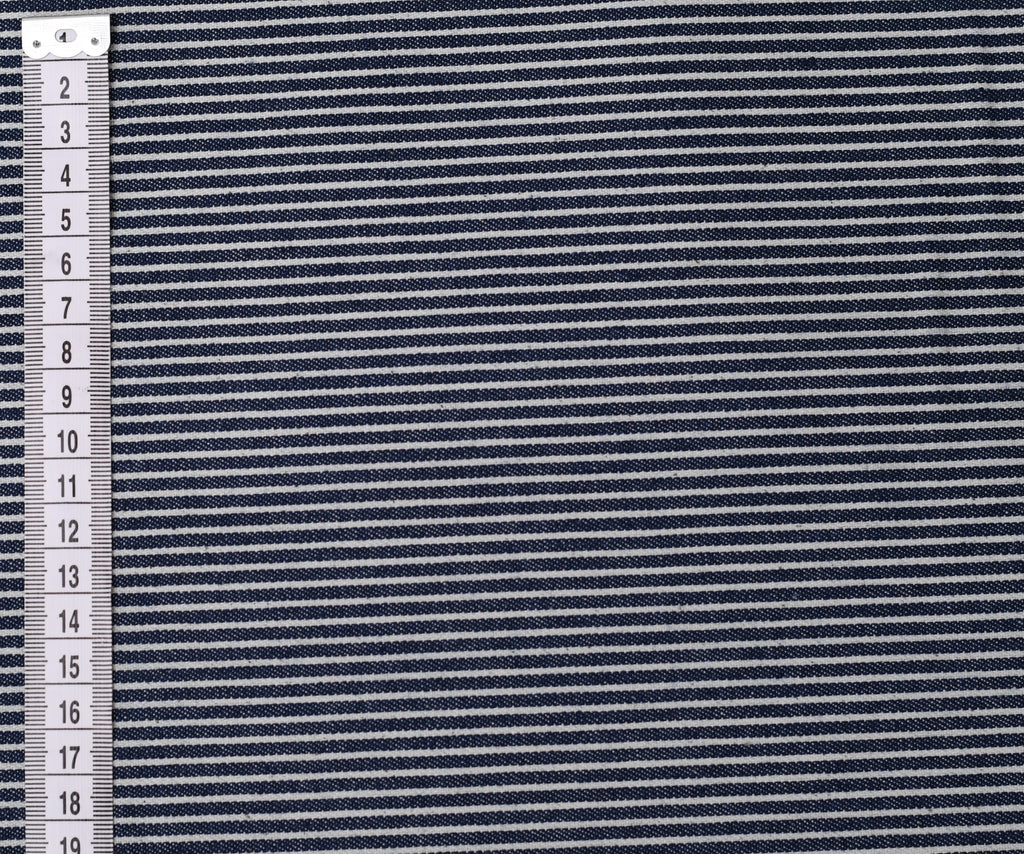 Denim rayé hickory 8 oz – Bleu acier