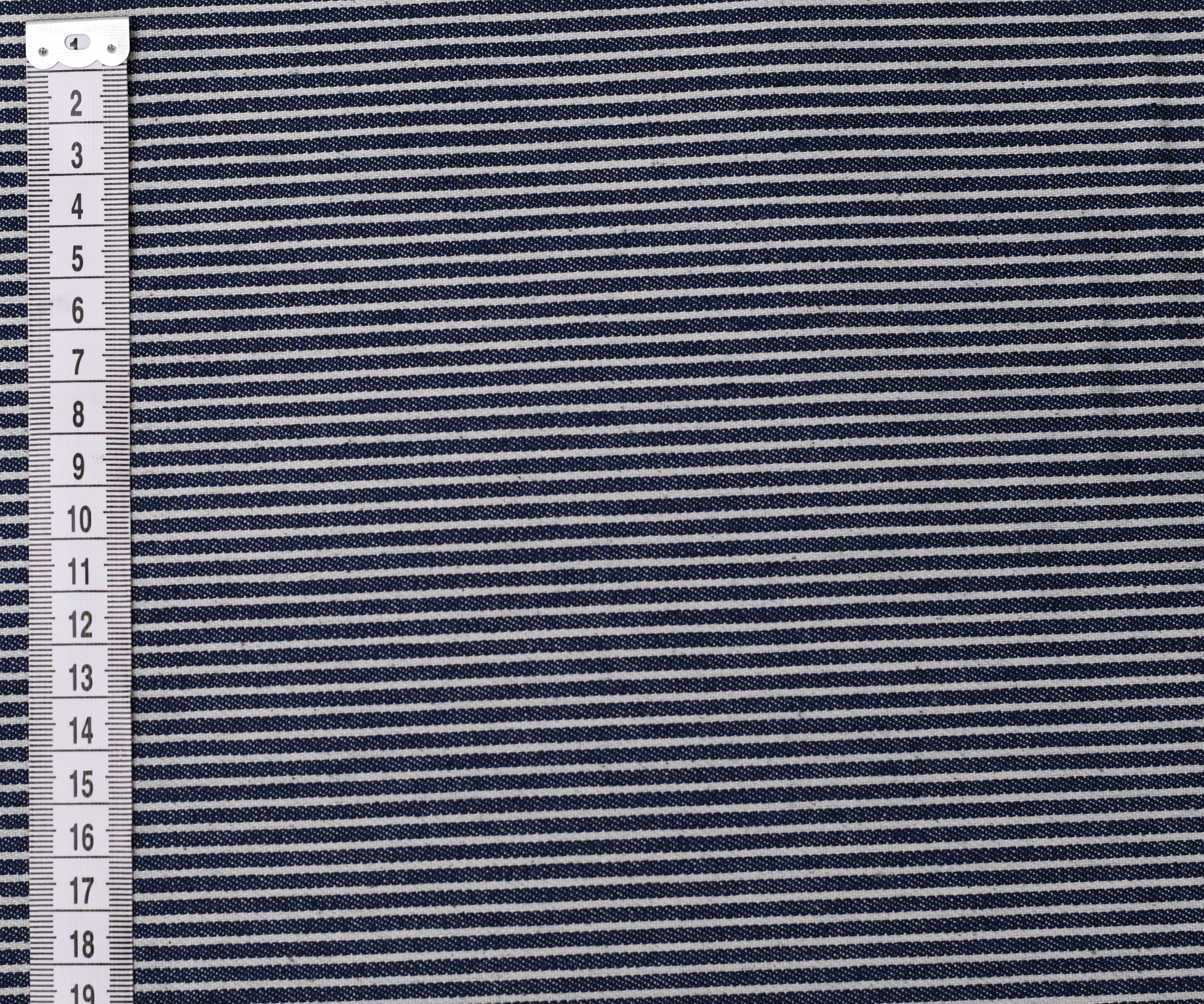 Denim rayé hickory 8 oz – Bleu acier