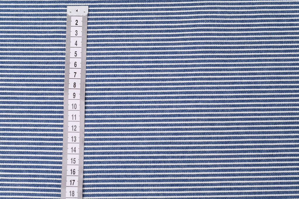 Denim rayé hickory 8 oz – Bleu marin