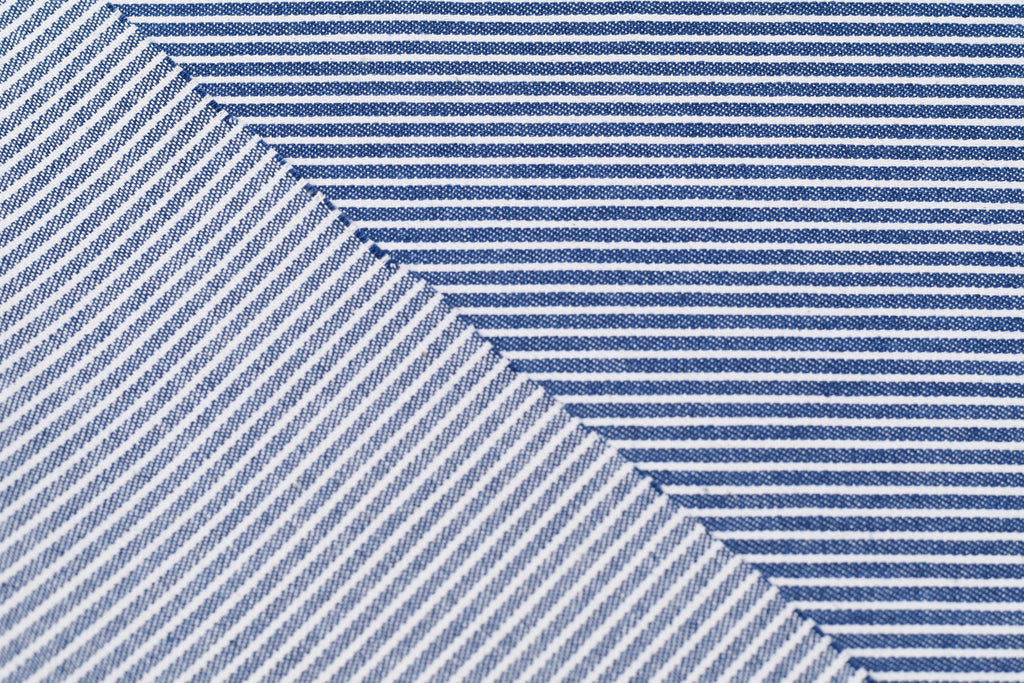 Denim rayé hickory 8 oz – Bleu marin