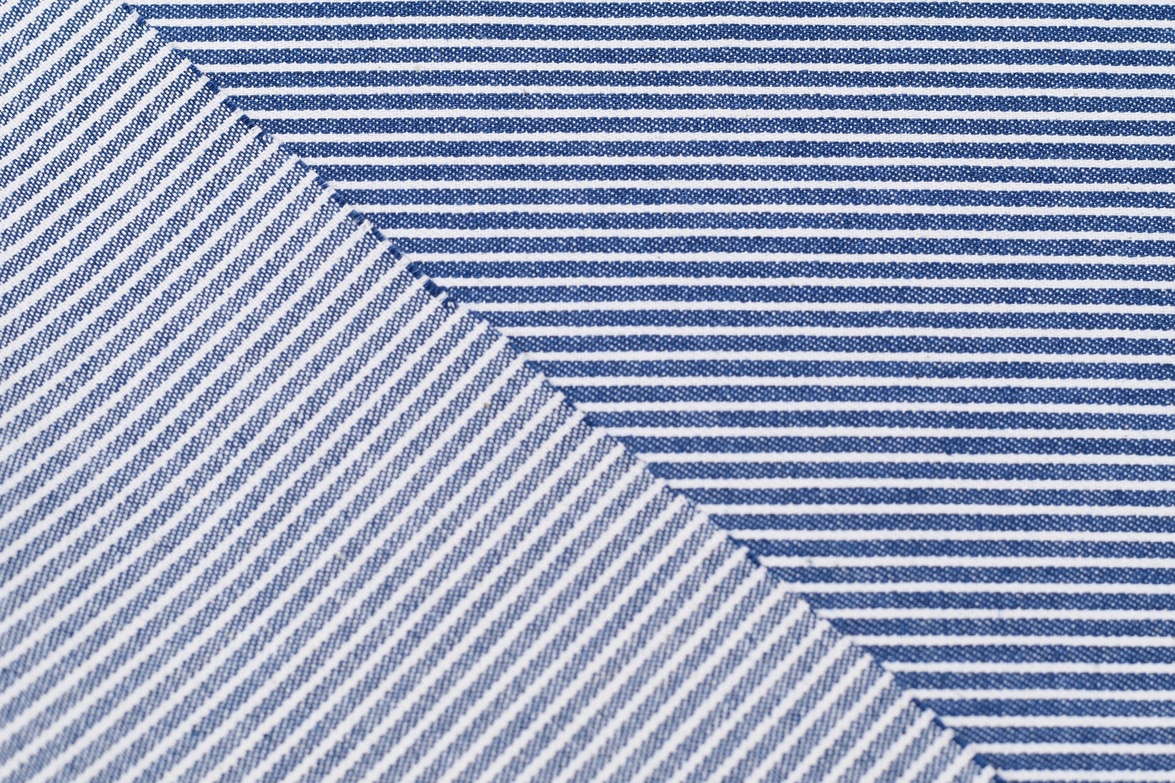 Denim rayé hickory 8 oz – Bleu marin
