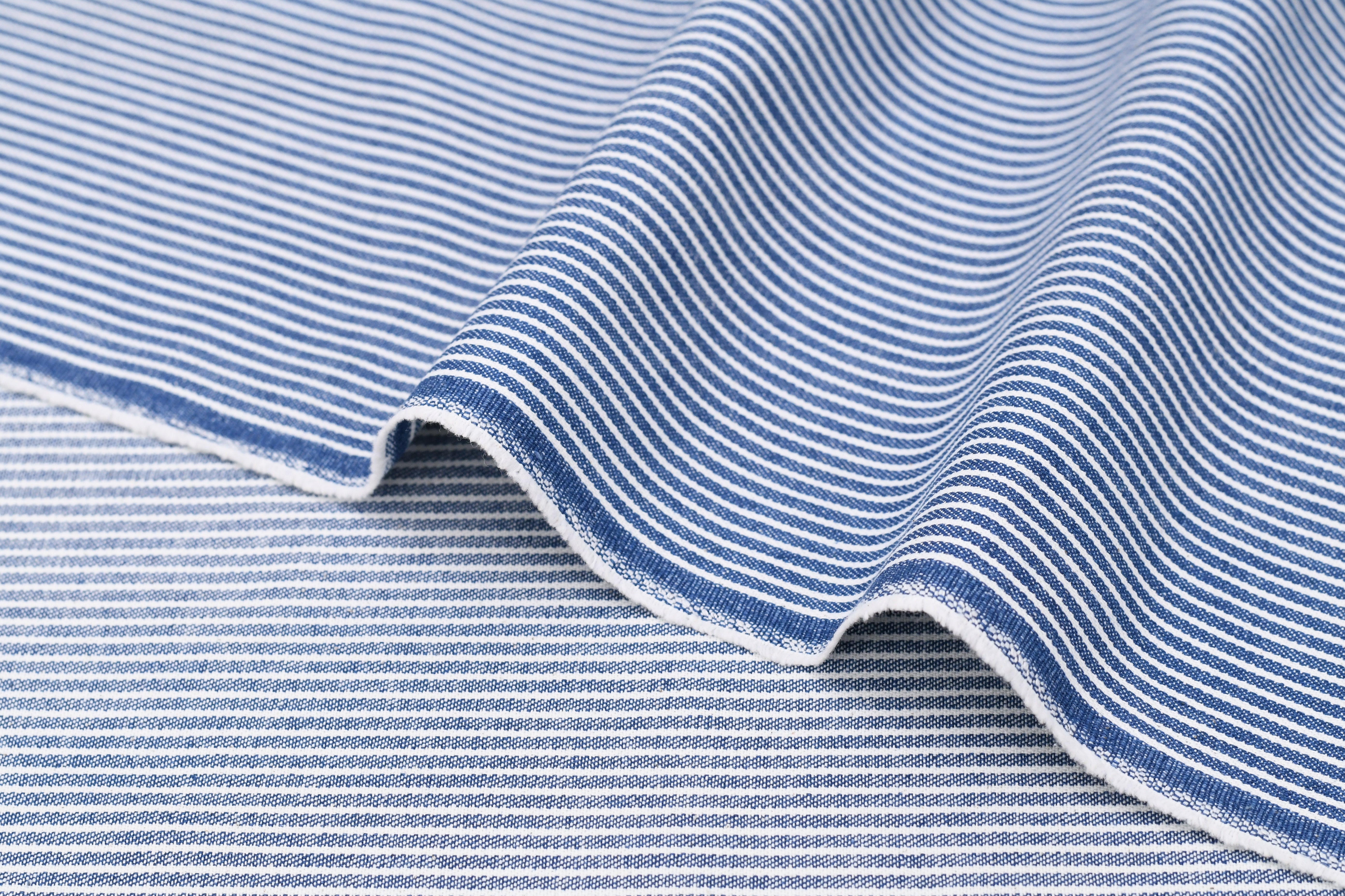 8oz Hickory Stripe Denim – Sailor Blue – Frontier Fabrics