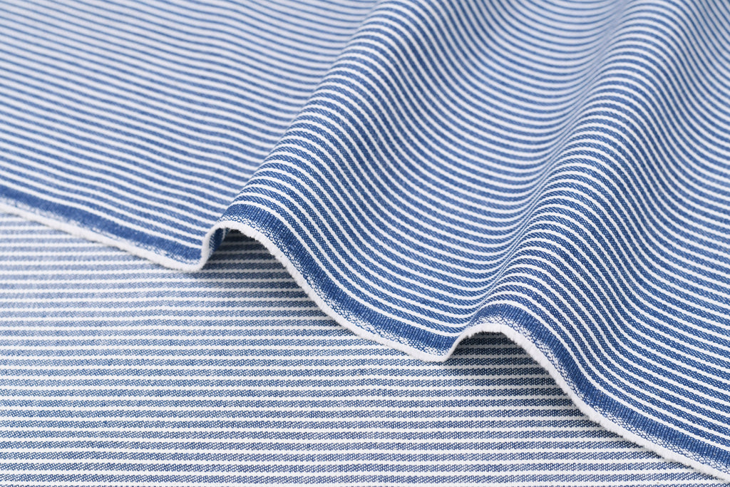 Denim rayé hickory 8 oz – Bleu marin