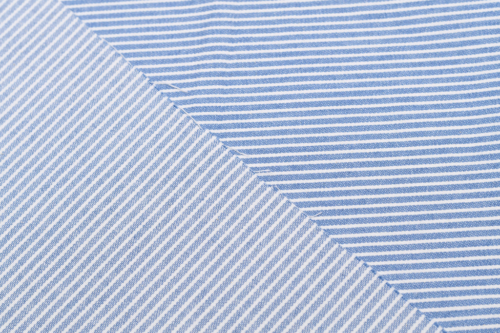 Denim rayé hickory 8 oz – Bleu ciel