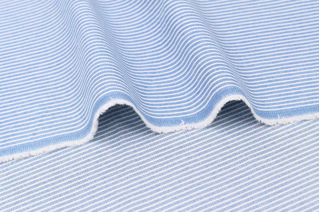 Denim rayé hickory 8 oz – Bleu ciel