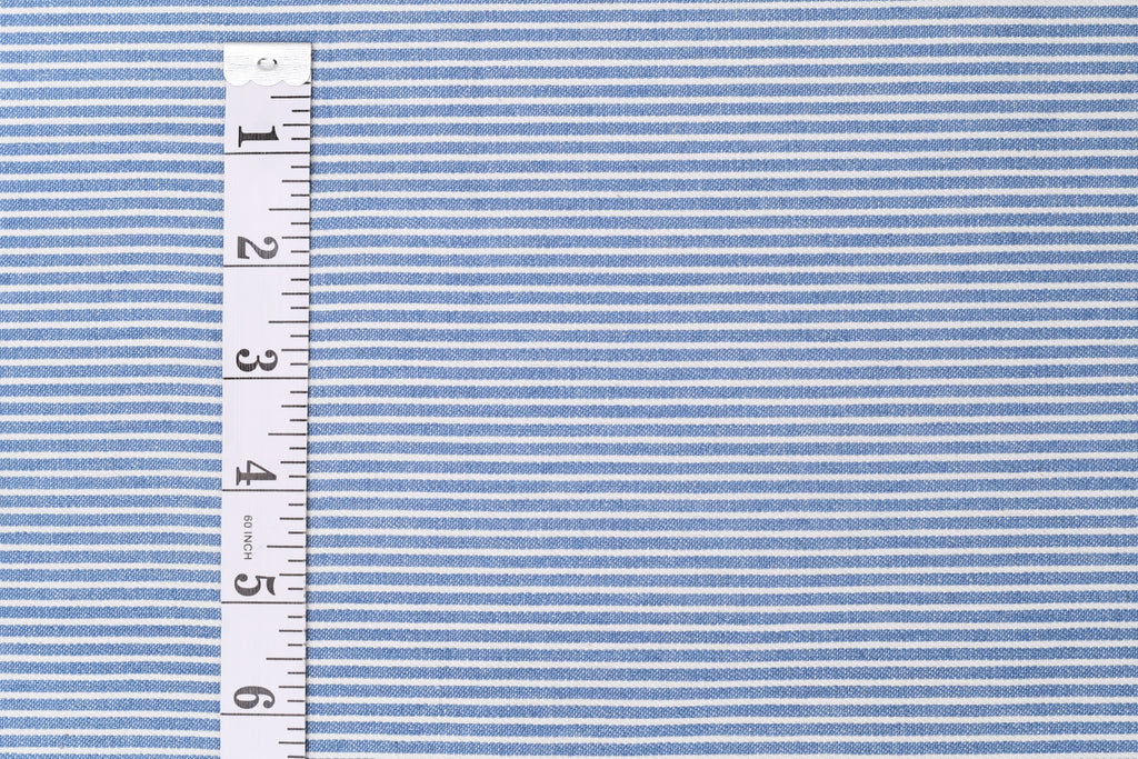 Denim rayé hickory 8 oz – Bleu ciel