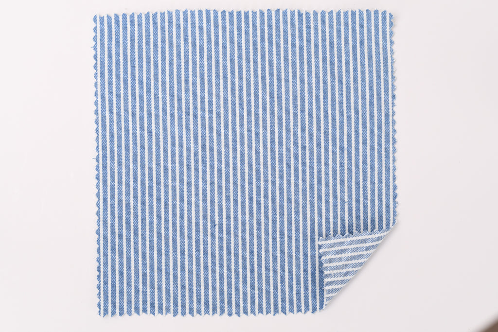 Denim rayé hickory 8 oz – Bleu ciel