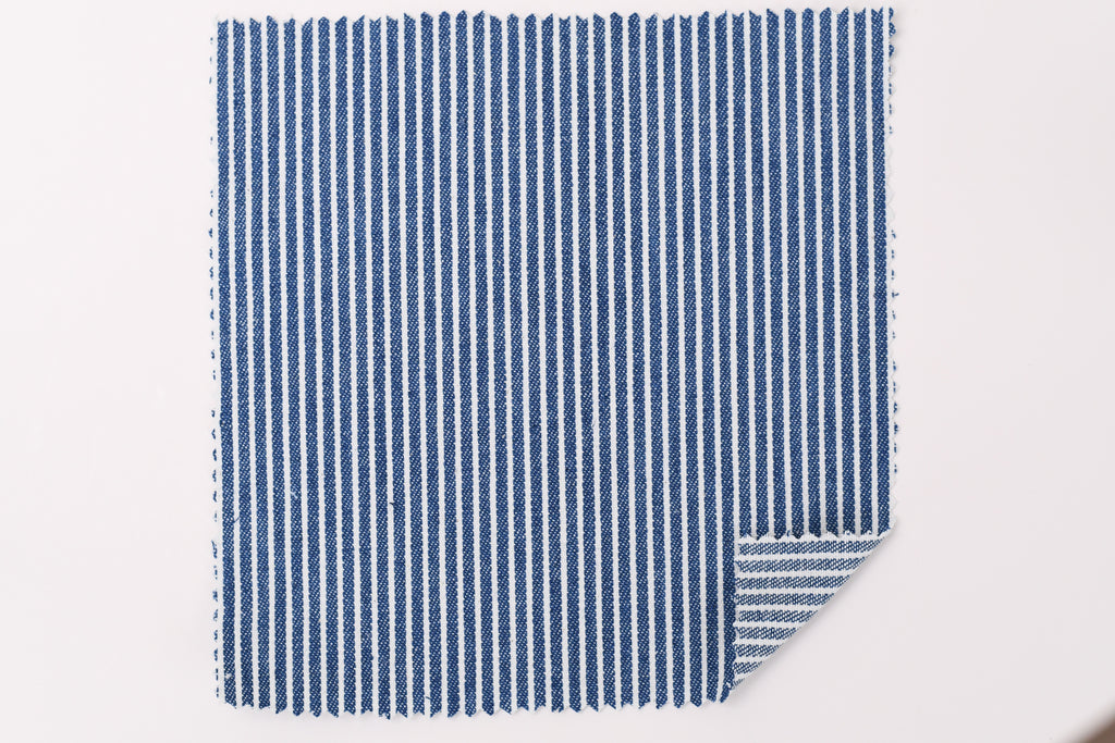 Denim rayé hickory 8 oz – Bleu marin