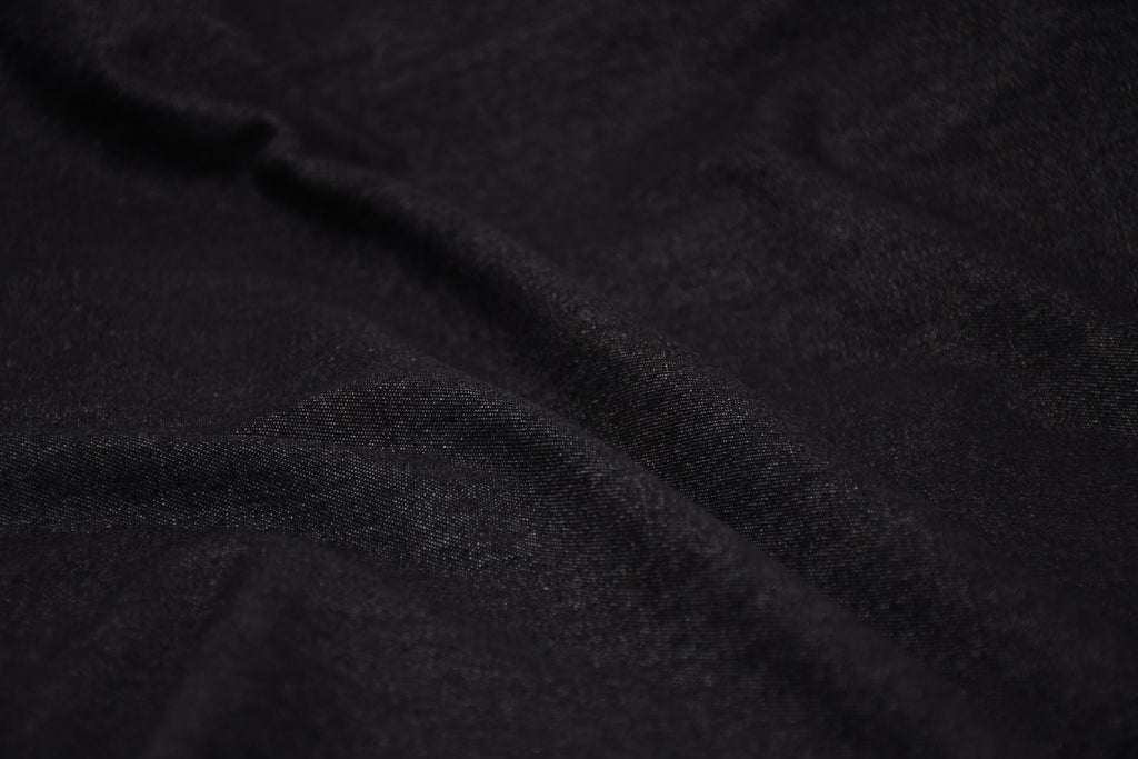 9oz Soft Washed Stretch Denim – Midnight Black