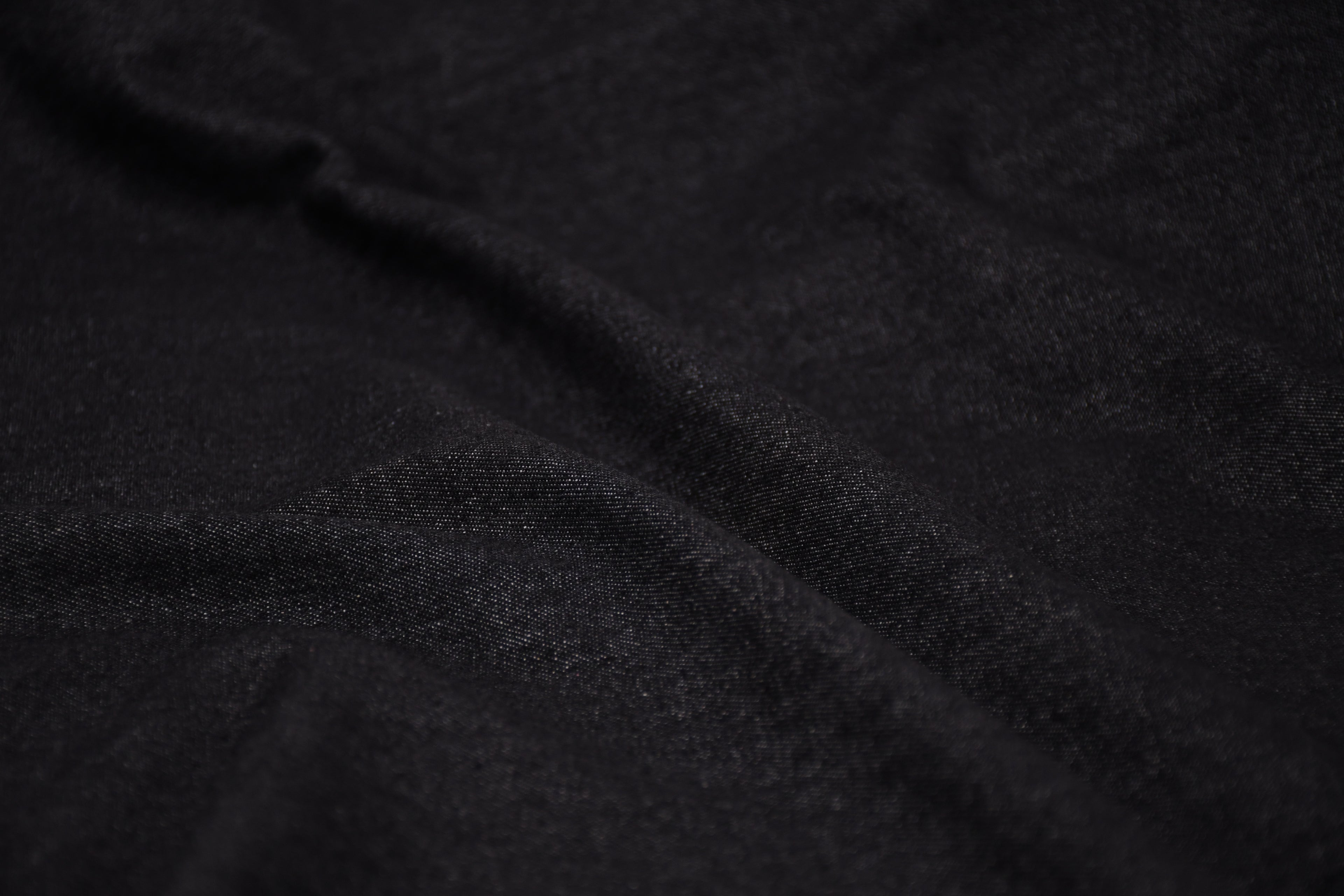9oz Soft Washed Stretch Denim – Midnight Black