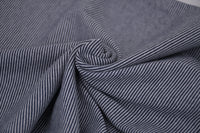 Yarn-Dyed Tubular Stripe Cuff Jersey Fabric - Indigo