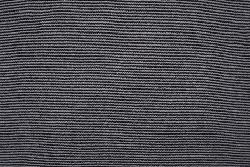 Yarn-Dyed Tubular Stripe Cuff Jersey Fabric - Black