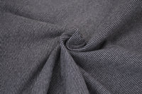 Yarn-Dyed Tubular Stripe Cuff Jersey Fabric - Black