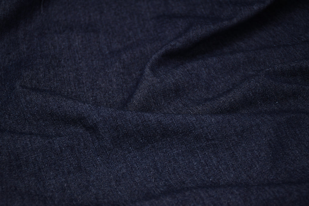 Denim délavé en coton non extensible 8 oz – Indigo foncé