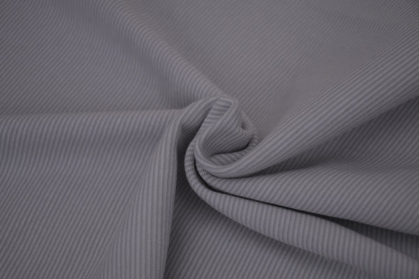 Yarn-Dyed Tubular Stripe Cuff Jersey Fabric - Grey