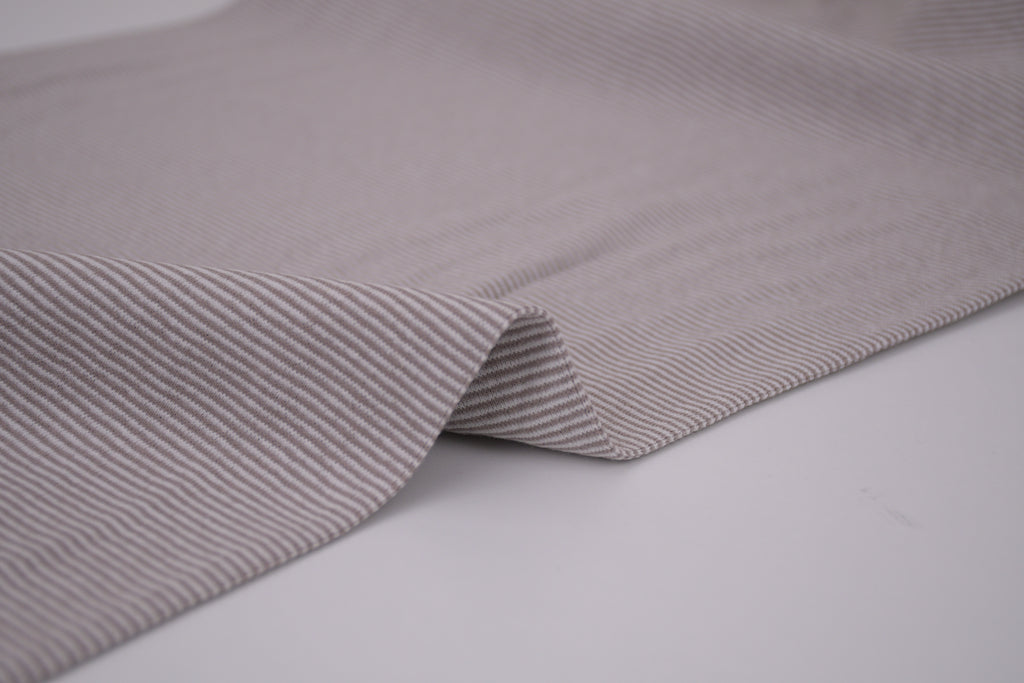 Yarn-Dyed Tubular Stripe Cuff Jersey Fabric - Desert Sand