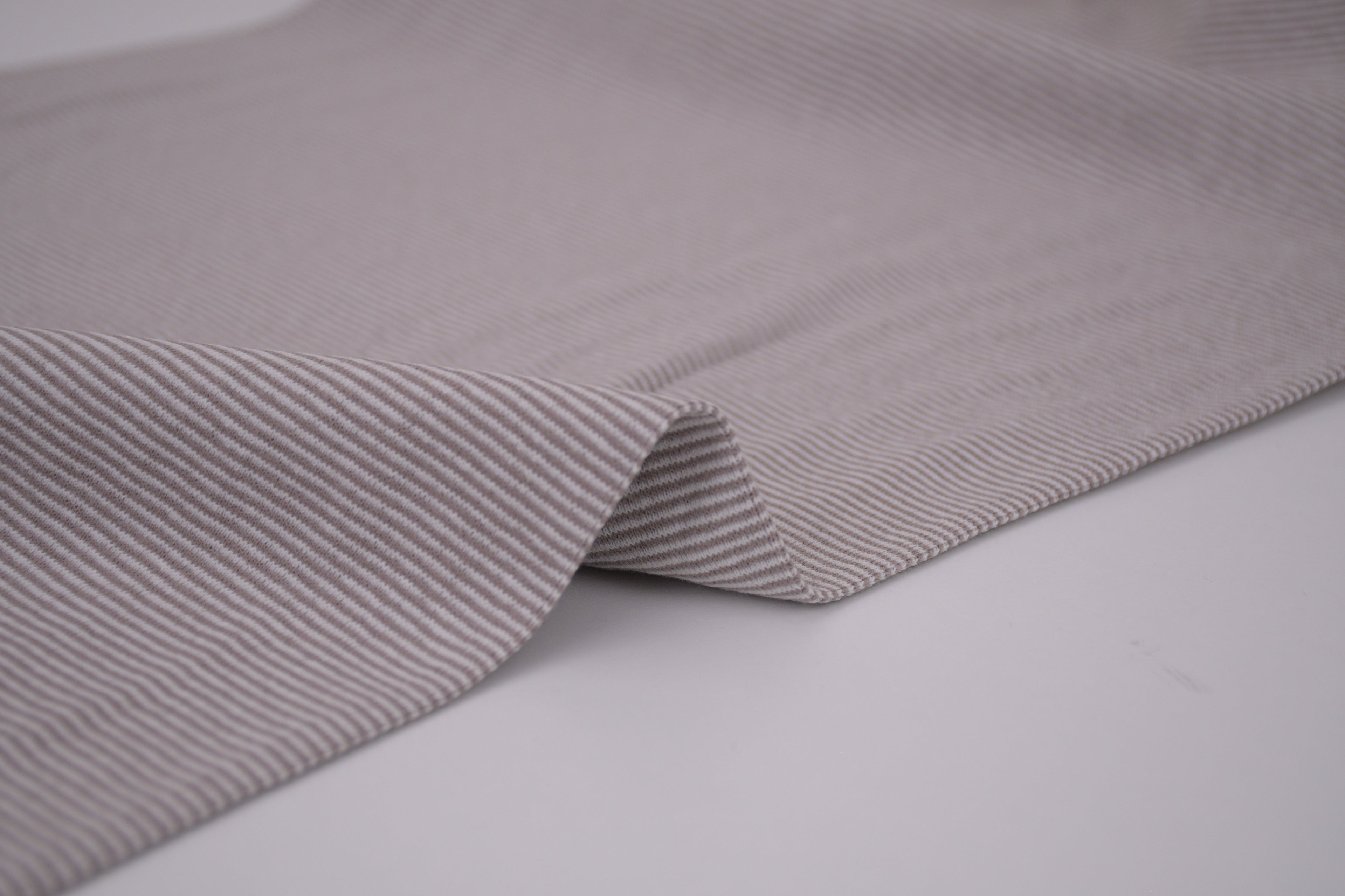 Yarn-Dyed Tubular Stripe Cuff Jersey Fabric - Desert Sand