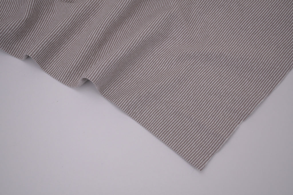 Yarn-Dyed Tubular Stripe Cuff Jersey Fabric - Desert Sand