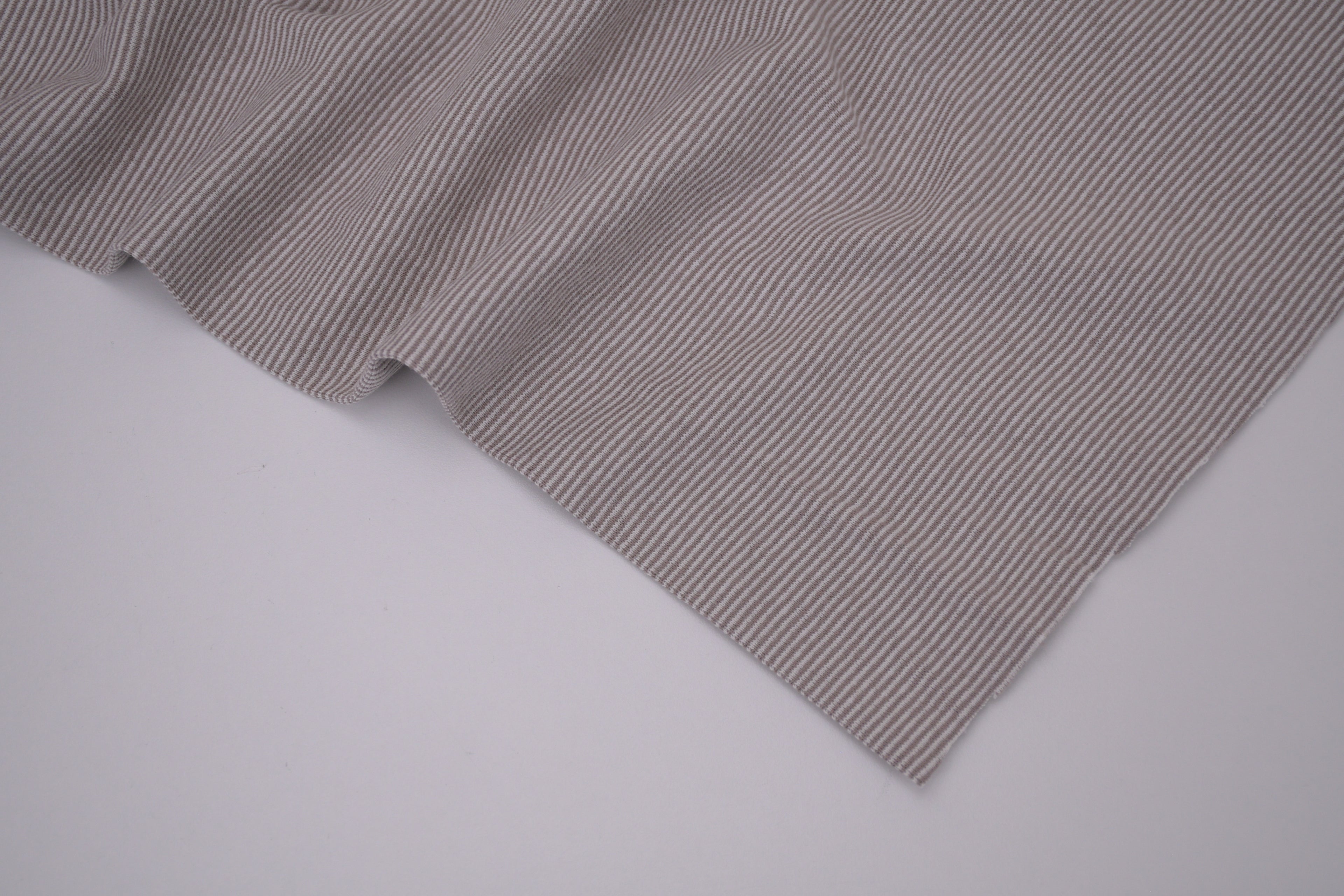 Yarn-Dyed Tubular Stripe Cuff Jersey Fabric - Desert Sand