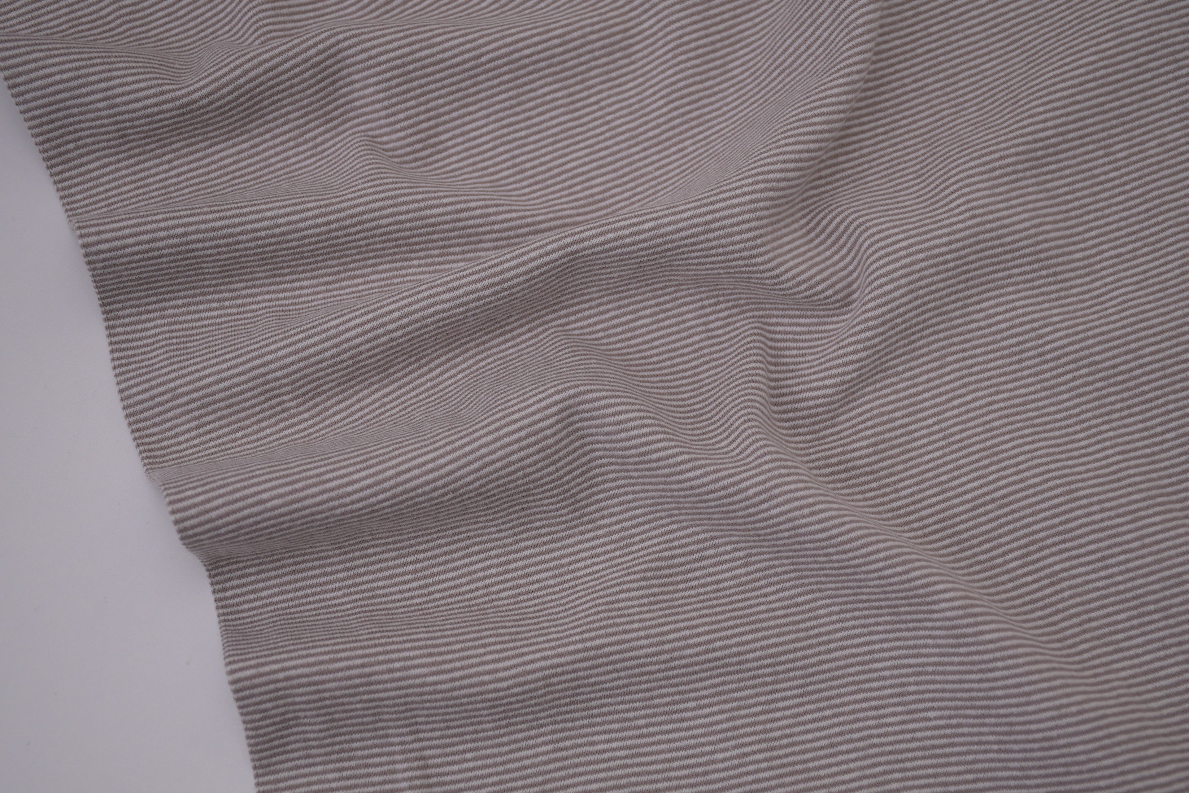 Yarn-Dyed Tubular Stripe Cuff Jersey Fabric - Desert Sand