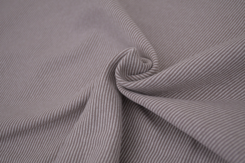 Yarn-Dyed Tubular Stripe Cuff Jersey Fabric - Desert Sand