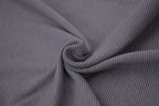 Yarn-Dyed Tubular Stripe Cuff Jersey Fabric - Dark Grey