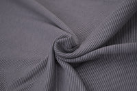 Yarn-Dyed Tubular Stripe Cuff Jersey Fabric - Dark Grey
