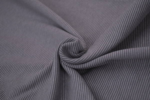 Yarn-Dyed Tubular Stripe Cuff Jersey Fabric - Dark Grey
