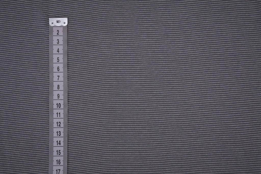 Yarn-Dyed Tubular Stripe Cuff Jersey Fabric - Dark Grey