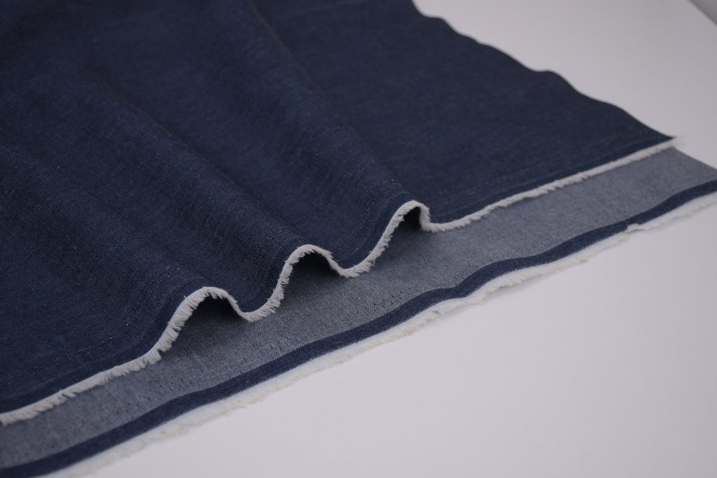 Denim chambray lavé 5 oz – Bleu brume