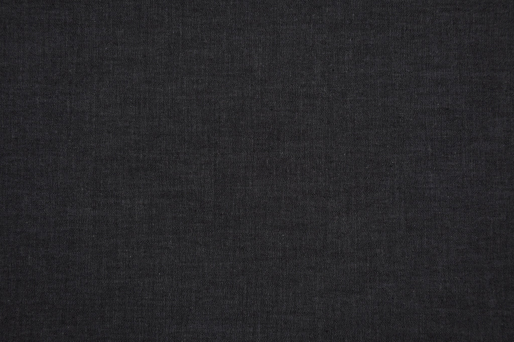 4oz Cotton Chambray Combed and Mercerized Denim Fabric - Black Wash