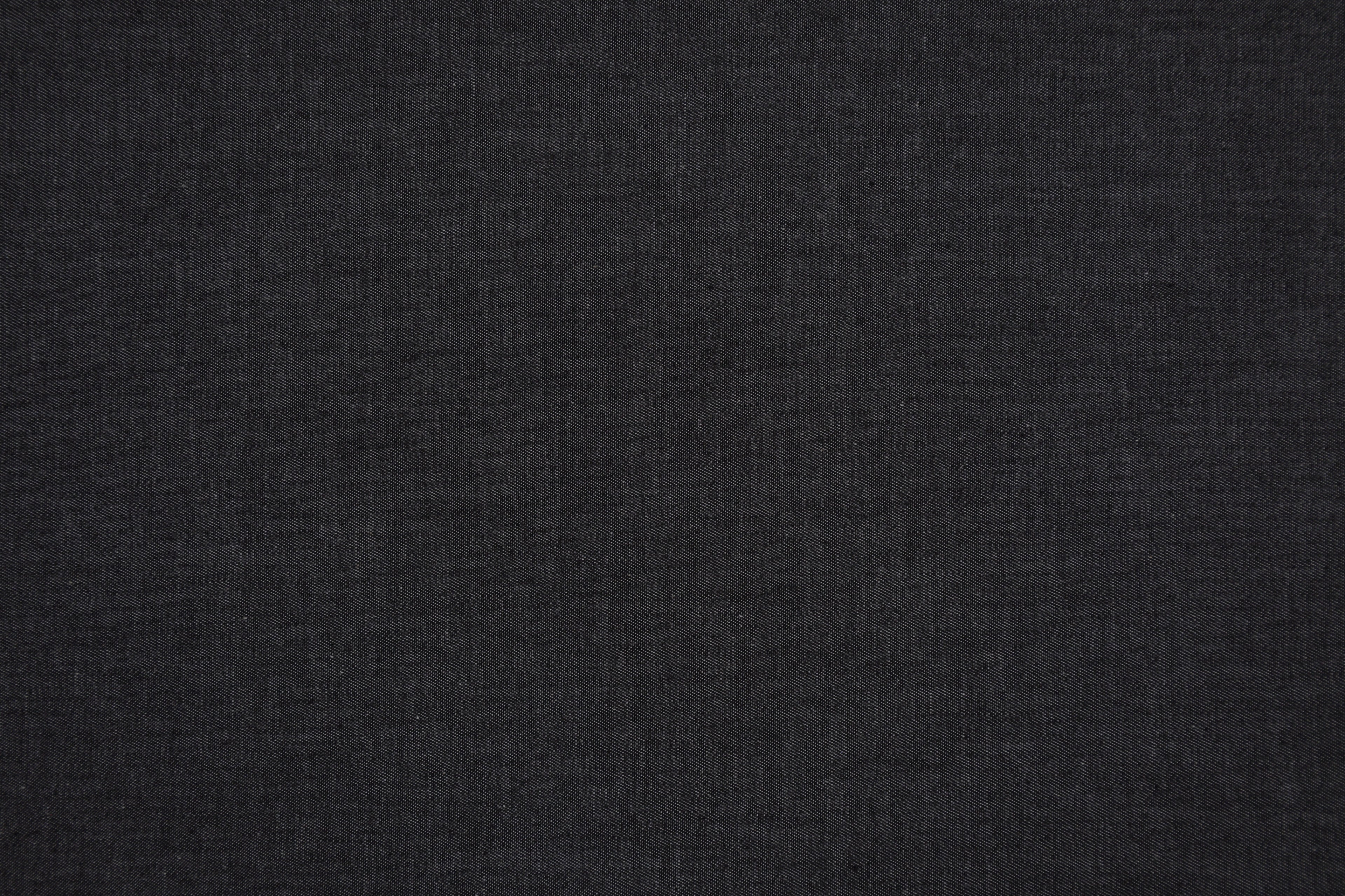4oz Cotton Chambray Combed and Mercerized Denim Fabric - Black Wash