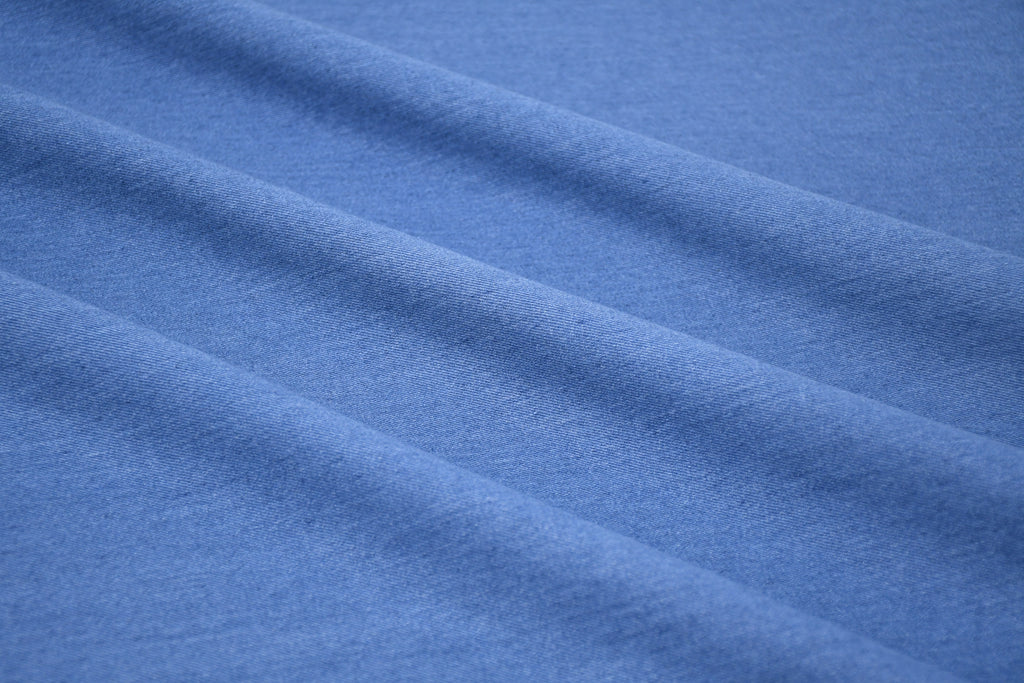 Denim stretch délavé doux 9 oz – Bleu vintage