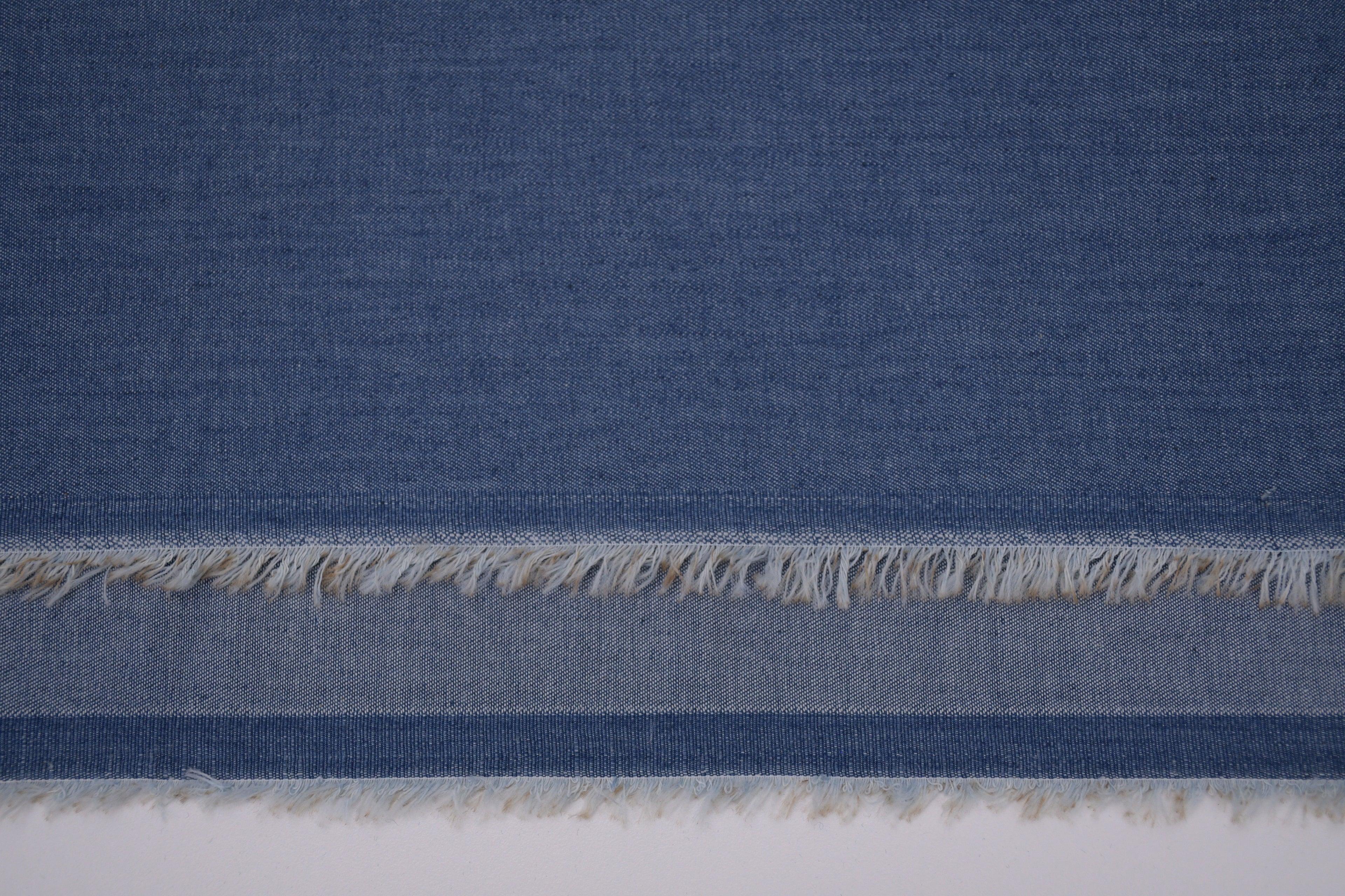 4oz Cotton Chambray Combed and Mercerized Denim Fabric - Light Blue Wash