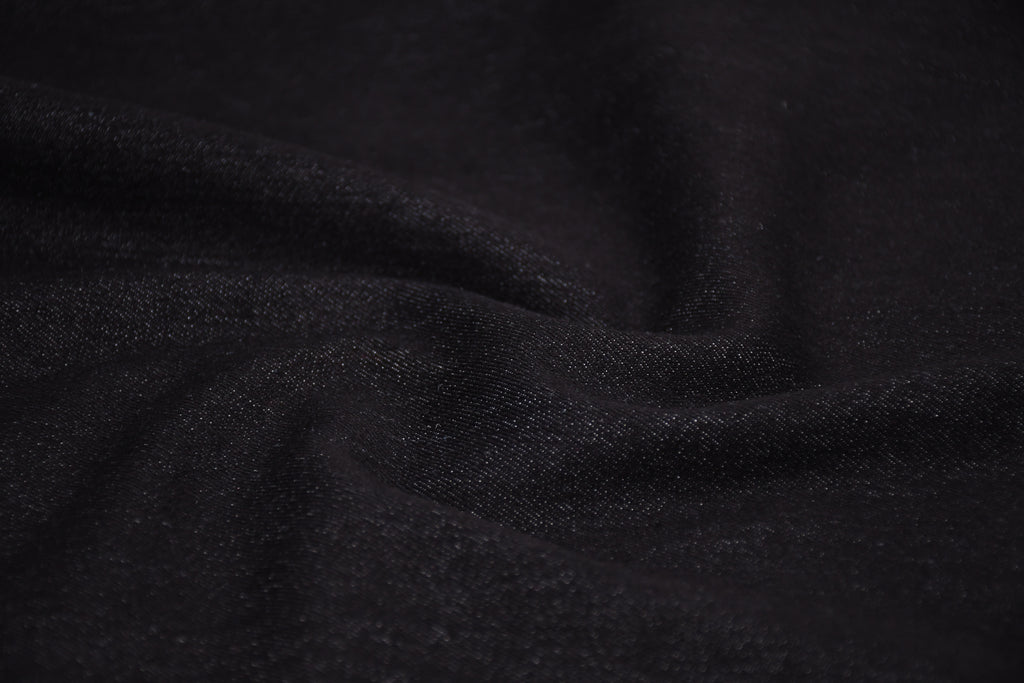9oz Soft Washed Stretch Denim – Midnight Black