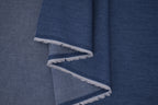 4oz Cotton Chambray Combed and Mercerized Denim Fabric - Mid Blue Wash