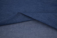 4oz Cotton Chambray Combed and Mercerized Denim Fabric - Mid Blue Wash